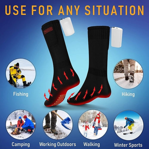 CozyCharge™ Heated Socks | Rechargeable Electric Thermal Winter Socks for Men & Women