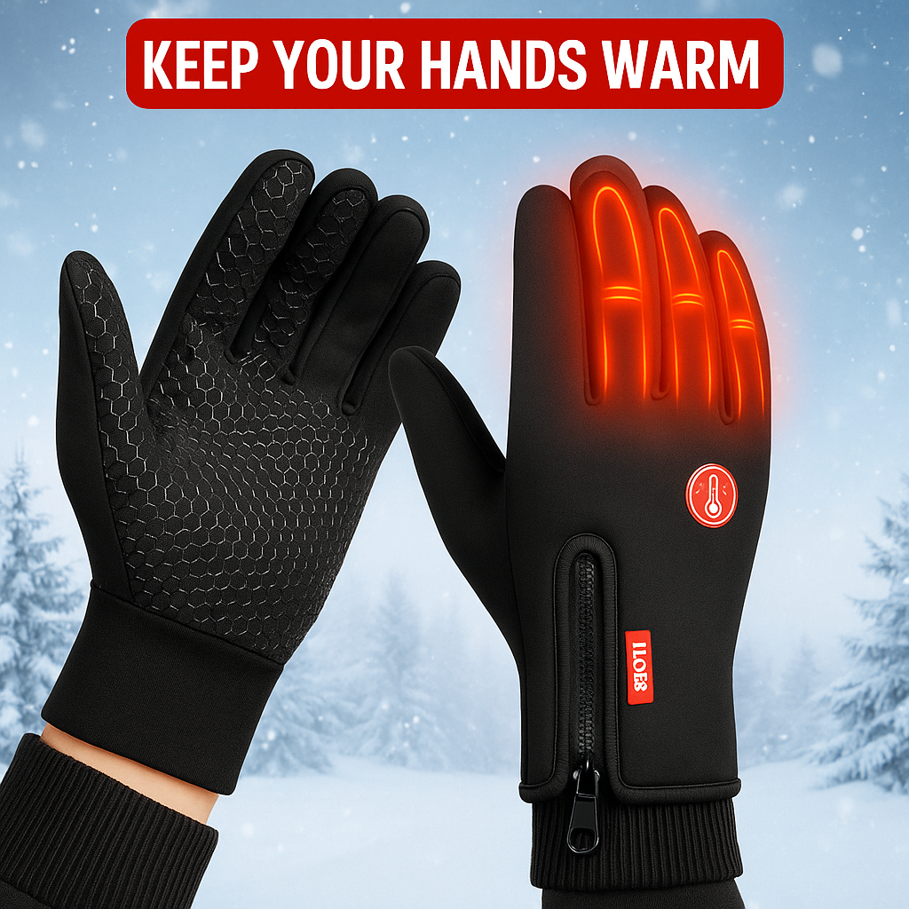 Thermal Gloves Winter Cycling Gloves With Wrist Support Touch Screen