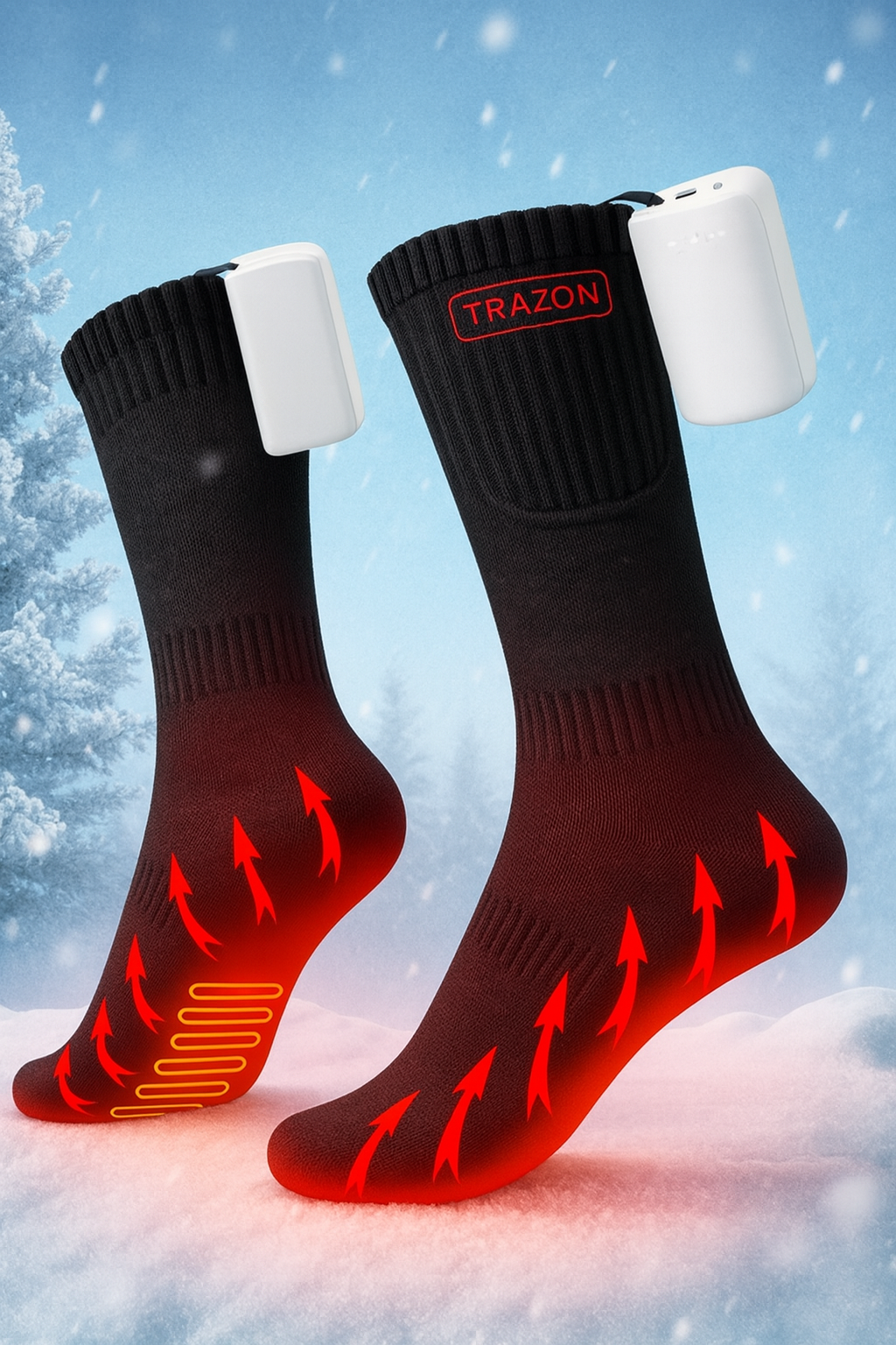 CozyCharge™ Heated Socks | Rechargeable Electric Thermal Winter Socks for Men & Women