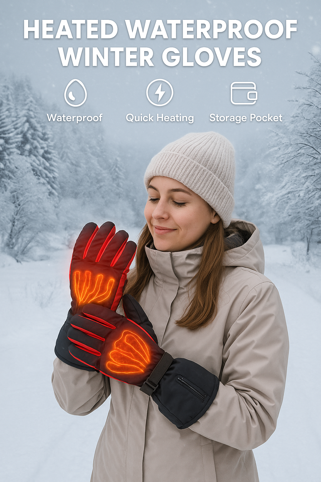 Battery Type Heated Thermal Gloves Electric Glove